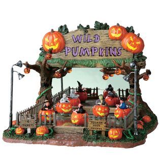 Lemax Village Collection Wild Pumpkin Ride With Adapter   Seasonal
