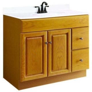 Design House Claremont 36 in. W x 21 in. D Unassembled Vanity Cabinet Only in Honey Oak 545186