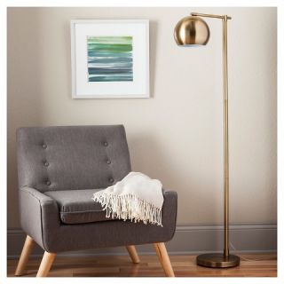 Modern Globe Floor Lamp Brassy Gold  Threshold™