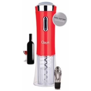 Ozeri Ozeri Nouveaux II Electric Wine Opener in Red, with Free Foil