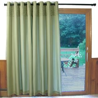 Ricardo Trading Oxford Tuxedo Pleated Unlined Grommet Patio Panel