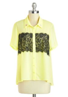 Little Bit of Bliss Top  Mod Retro Vintage Short Sleeve Shirts