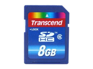 Transcend 8GB Secure Digital High Capacity (SDHC) Flash Card Model TS8GSDHC6