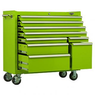 Viper Tool Storage 41 inch 9 Drawer 18G Steel Rolling Cabinet Lime