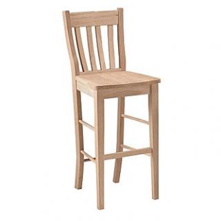 International Concepts Café Stool 30 Seat Height Unfinished   Home