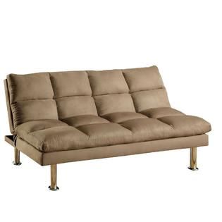 Light Brown Futon Sofa Versatile Furnishings with 