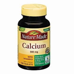 Nature Made Calcium Tablets 500mg, 130 Count Tablets   Health