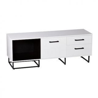 Rose Media Console   White and Black   7618415