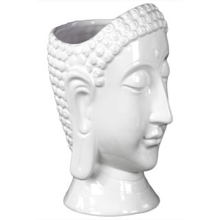 Gloss White Ceramic Buddha Head Vase   Shopping   Great