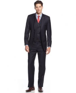 Lauren Ralph Lauren Navy Vested Solid Slim Fit Suit   Suits & Suit