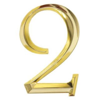 Whitehall Products Classic 6 in. Polished Brass Number 2 11102