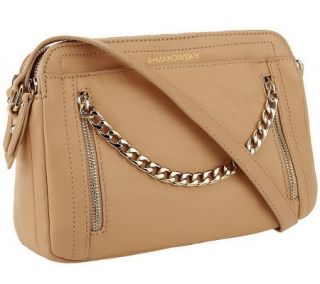B.Makowsky Adele Glove Leather Crossbody Bag w/ Chain   A238943 —