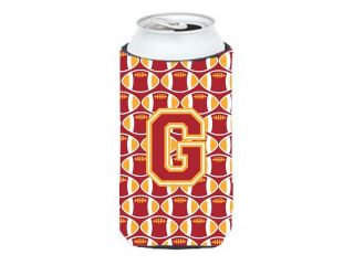 Letter G Football Cardinal and Gold Tall Boy Beverage Insulator Hugger CJ1070 GTBC