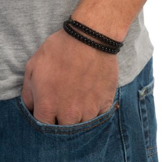 Max Reed Multi Strap Leather Bead Bracelet (For Men) 72