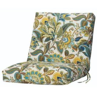 Home Decorators Collection Valbella Provence Outdoor Dining Chair Cushion 1573110440