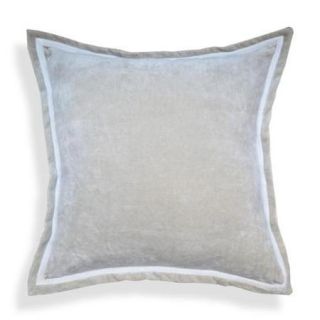 Hand crafted Solid Velvet Designer 20 inch Throw Pillows with White Piping Olive Green