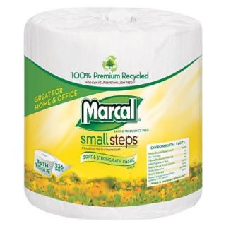 Marcal 100% Recycled 4.3 in. X 3.66 in. Bath Tissue 2 Ply (48 Rolls) MAC 6079