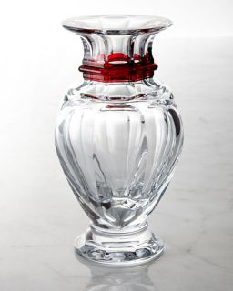 Baccarat Large Red Harcourt Balustre Vase