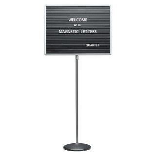 Quartet® Adjustable Single Pedestal Magnetic Letter Board, 24 x 18
