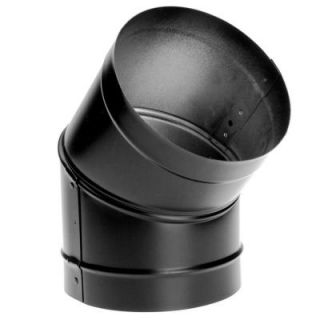 DuraVent DuraBlack 6 in. 45° Elbow Single Wall Chimney Stove Pipe 6DBK E45