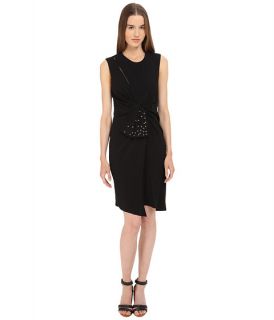 The Kooples Crepe Back Satin & Eyelet Dress