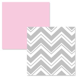 Sweet Jojo Designs Gray and Pink Zig Zag Collection 3pc Full/Queen