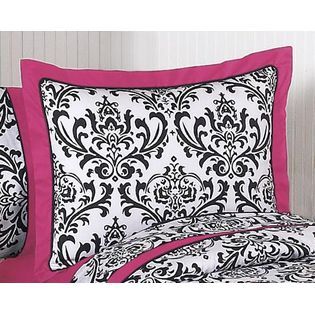 Sweet Jojo Designs  Isabella Hot Pink, Black and White Collection 5pc