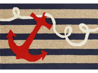 Anchor Navy 20" x 30" Indoor/Outdoor Rug