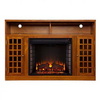 Denton Media Fireplace   Glazed Pine   7630108