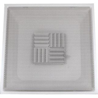 SPEEDI GRILLE 24 in. x 24 in. Drop Ceiling T Bar Perforated Face Air Vent Register, White with 12 in. Collar TB PAB 12
