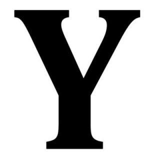 Home Decorators Collection 12.5 in. Metal Letter Y Wall Plaque 1865644270