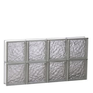 REDI2SET Ice Glass Pattern Frameless Replacement Block Window (Rough Opening 24 in x 14 in; Actual 23.25 in x 13.5 in)