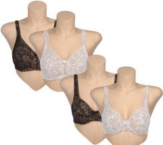 Breezies Set of 2 Lace Overlay Underwire Bras with UltimAir —