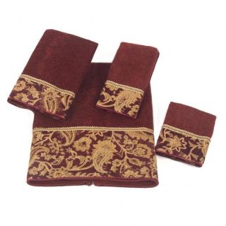 Avanti Arabesque Embellished 4 piece Towel Set