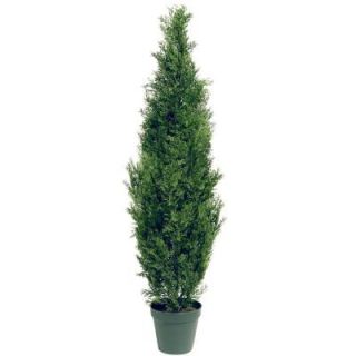 National Tree Company 48 in. Artificial Arborvitae Tree in Dark Green Round Growers Pot LMC4 700 48 6