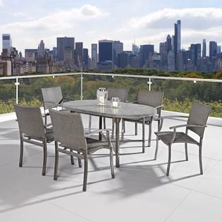 Home Styles Urban Outdoor 7PC Dining Set with Arm Chairs