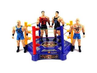 VS Wrestle King Champions Wrestling Toy Figure Play Set w/ 4 Toy Figures, Wrestling Ring