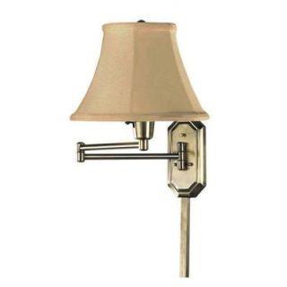 Home Decorators Collection 1 Light Antique Brass Swing Arm Lamp 8932720545
