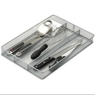HONEY CAN DO KCH 02157 Cutlery Tray, 3 Compartments, Silver
