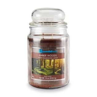 Essential Home 18 oz Amber Woods Candle   Food & Grocery   Air