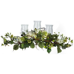 Hydrangea Triple Candleabrum Centerpiece   Home   Home Decor