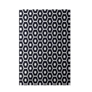 Geometric Black Indoor/Outdoor Area Rug by e by design