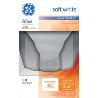GE 65 Watt Soft White R30 Flood Light, 1 Pack
