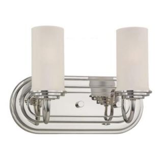 Sea Gull Lighting Wellington 2 Light Polished Nickel Vanity Fixture 44656 841