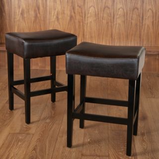 Christopher Knight Home Tate Tufted Leather Counter Stools