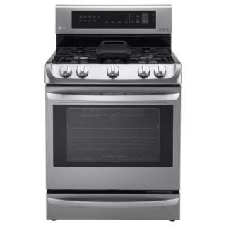 LG Electronics 6.3 cu. ft. Gas Single Oven Range with ProBake Convection in Stainless Steel LRG4115ST