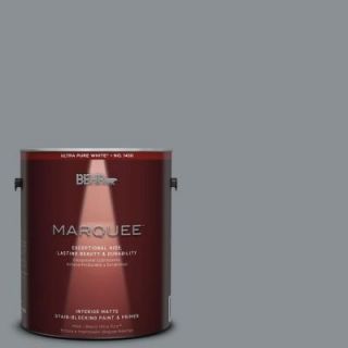 BEHR MARQUEE 1 gal. #MQ5 29 Gotham Gray One Coat Hide Matte Interior Paint 145401