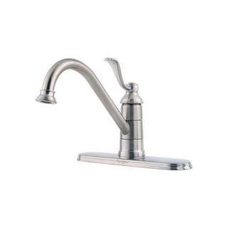Pfister Portland Single Handle Standard Kitchen Faucet in Stainless Steel GT341PS0