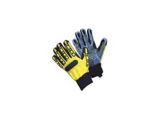 Anti Vibration Gloves, XL, Black/Yellow, PR