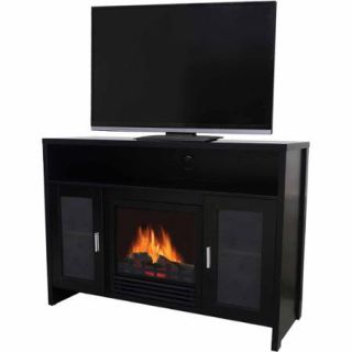 Decor Flame Electric Fireplace for TVs up to 50", Black